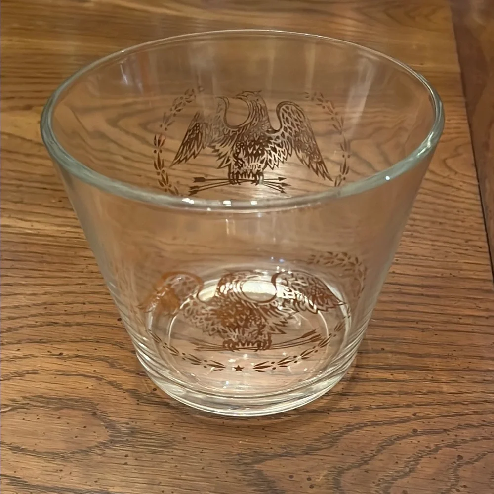 Vintage MCM Barware Set with Ice Bucket and 4 Glasses‎